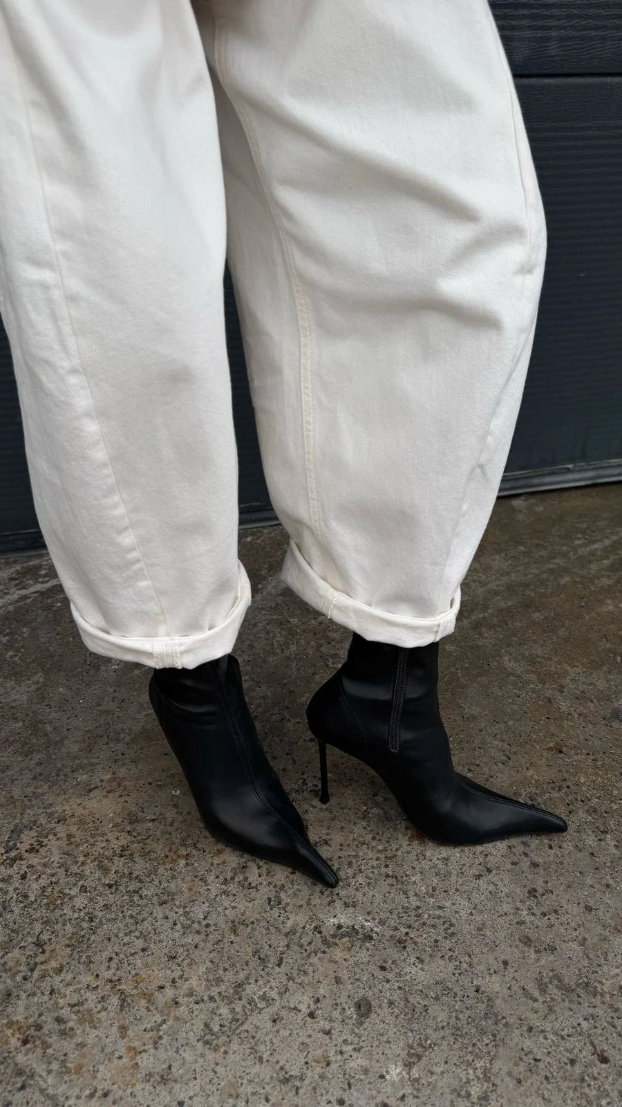SELVÉRA Black Stretch Heeled Boots