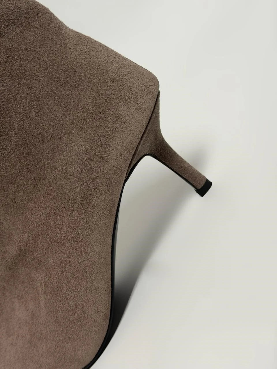 SERAVIA Taupe Suede Heeled Ankle Boots